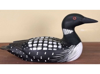 R.L. & C.M. NELSON CARVED & PAINTED COMMON LOON