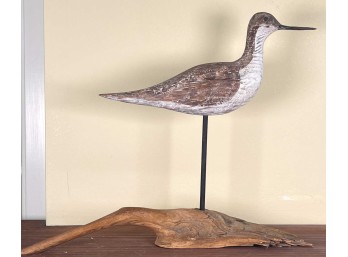 W.R. FREDEN CARVED & PAINTED SHOREBIRD