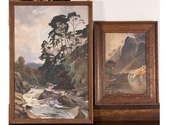 (2) STEWART JOHN POWELL OIL PAINTINGS