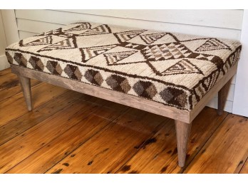 CONTEMPORARY WOOL UPHOLSTORED HALLWAY BENCH
