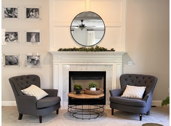 LARGE ROUND CONTEMPORARY MIRROR