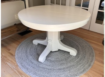 PAINTED ROUND PEDESTAL DINING TABLE