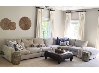 POTTERY BARN UPHOLSTERED SECTIONAL SOFA