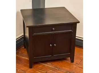 CONTEMPORARY BLACK ACCENT CABINET