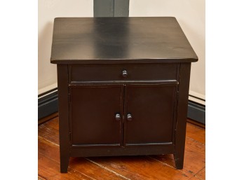 CONTEMPORARY BLACK ACCENT CABINET