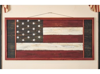 PATRIOTIC STYLIZED AMERICAN FLAG WALL HANGING