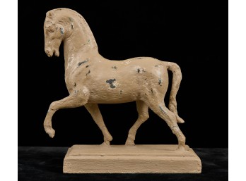 CONTEMPORARY CAST IRON PRANCING HORSE