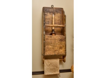 WALL POCKET - ASSEMBLAGE of FOUND (19th c) OBJECTS