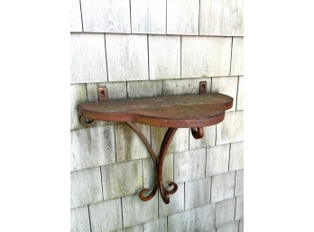 CAST IRON PATIO WALL-MOUNT SHELF