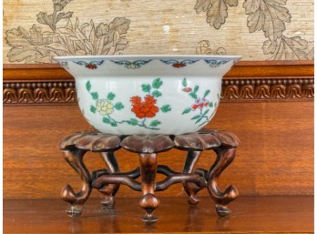 (18thc) QING DYNASTY FOOTED BOWL