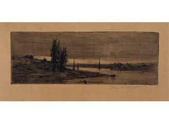CHARLES A PLATT (1861-1933) 'COAST OF MAINE'