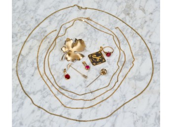 GROUPING of 10k GOLD JEWELRY