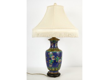 ROYAL BLUE CHINESE CLOISONNE VASE