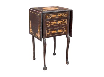 (3) DRAWER STAND With MARQUETRY INLAY