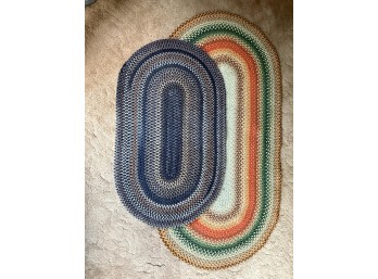 (2) OVAL MULTI COLOR BRAIDED RUGS