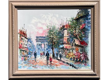 IMPRESSIONIST PARISIAN SCENE SIGNED KING