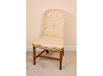 (19th C) HEPPLEWHITE MAHOGANY BACK STOOL