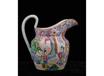 (Early 19th c) CHINESE EXPORT FAMILLE ROSE PITCHER