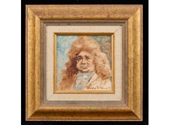 RICHARD GIBNEY (1922-2000) Portrait -18thc Costume