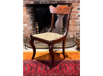 PERIOD AMERICAN EMPIRE MAHOGANY SIDE CHAIR