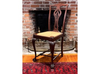 EARLY (20th c) CHIPPENDALE STYLE SIDE CHAIR