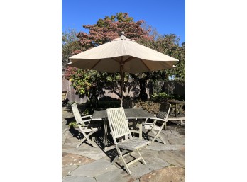 GLOSTER (6) PIECE TEAK WOOD PATIO SET