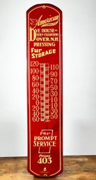 DYE HOUSE OF DOVER NH TIN LITHO THERMOMETER ADVERT