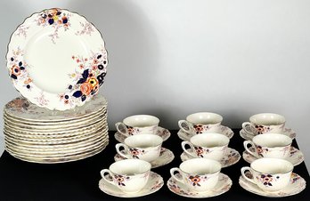 SET HAND COLORED DUCAL PORCELAIN