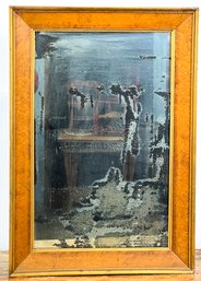 (19th C) BIRDSEYE MAPLE LOOKING GLASS