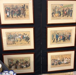 (6) VINTAGE EDMOND LAVRATE (1829-1888) PRINTS