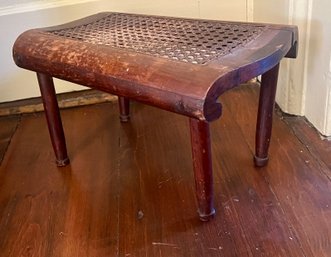 (19thc) FOOTSTOOL With CANE TOP