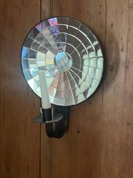 CONTEMPORARY SINGLE SOCKET MIRRORED WALL SCONCE