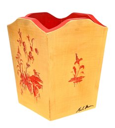 ARTISAN DECORATED WASTE PAPER BASKET