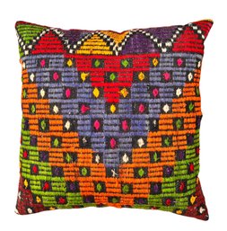 PILLOW INCORPORATING TURKISH WOVE WOOL RUG