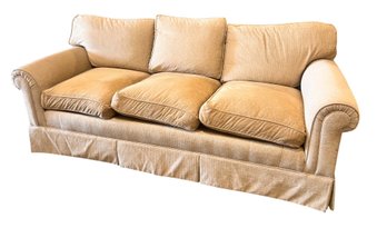 ACE UPHOLSTERY SOFA RAISED On MAHOGANY LEGS