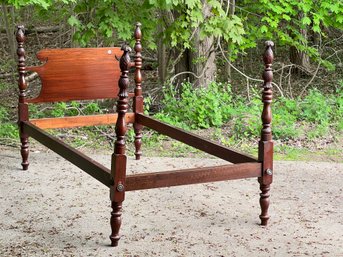 PAIR H. SACKS & SONS MAHOGANY TWIN BEDS