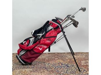 CHILD'S CALLAWAY GOLF BAG w CONTENTS