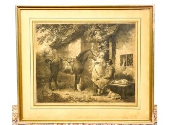 (19th C) 'THE COUNTRY BUTCHER' ENGRAVING