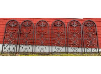 SET (6) FABULOUS ITALIAN WROUGHT IRON GATES