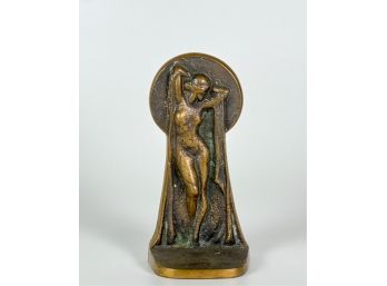 ART DECO KEYHOLE NUDE DOORSTOP