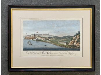 (19th c) ENGRAVING of MORO CASTLE