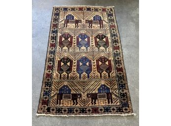 HANDWOVEN BALUCH WOOL AREA RUG