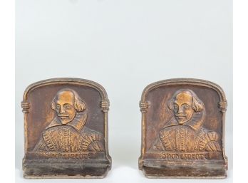 PAIR DECORATIVE ARTS LEAGUE SHAKESPEARE BOOKENDS