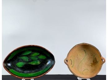 MEXICAN TERRACOTTA PAINT DECORATED BOWL