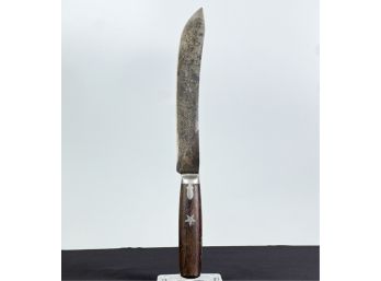 VINTAGE CHEF'S CARVING KNIFE w LEAD STAR INLAY