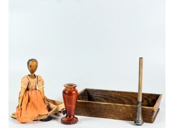 GROUPING OF MISC WOODENWARE ITEMS