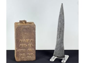 (2) PCS IRON: WASHBURN WIRE & VICTOR MFG