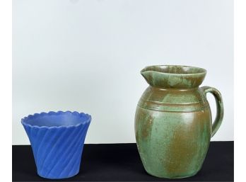 (2) PCS ARTS & CRAFTS  POTTERY