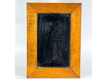 (19th C) TIGER MAPLE WALL MIRROR