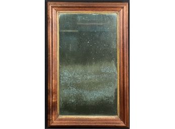 (19th C) MAHOGANY WALL MIRROR